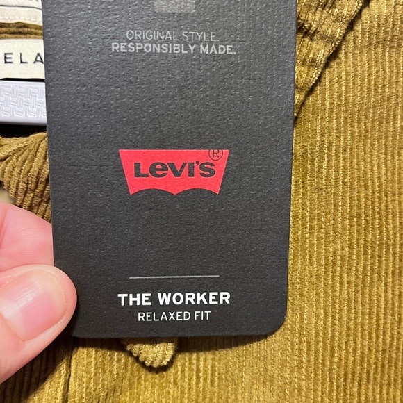 Levis Mens Jackson The Worker Corduroy Button Down Shirt XXL - Picture 6 of 12